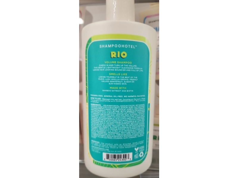 Shampoohotel Rio Volume Shampoo, Bamboo Extract & Biotin, 13.5 fl oz/400 mL