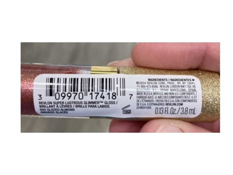 Revlon Super Lustrous Glimmer Gloss, 005 Glazed Almond, 0.13 fl oz/3.8 mL
