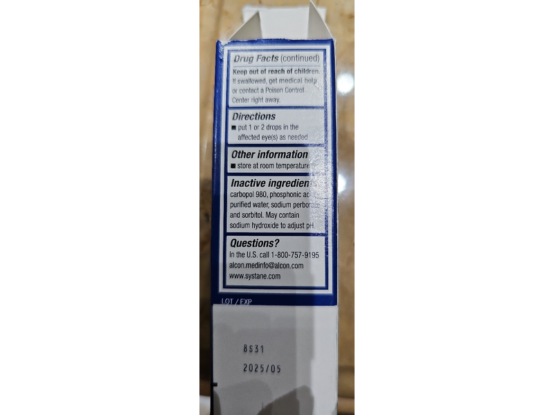 Systane Comforting Dry Eye Relief Lubricant Night Eye Gel, 0.35 oz/10 g