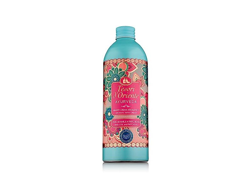 Tesori d’Oriente Ayurveda Bath Cream, Amla And Patcholi, 16.91 fl oz/500 mL