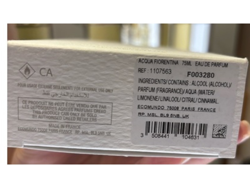 Creed Eau De Parfum, Aqua Fiorentina, 2.5 fl oz/75 mL