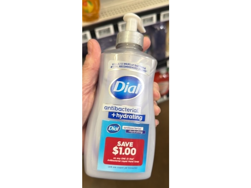 Dial Antibacterial + Hydrating Liquid Hand Soap, Chamomile, 11 fl oz/325 mL, Pack Of 4