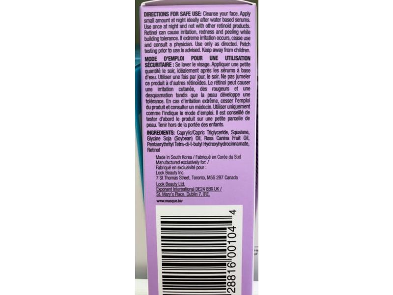 My iN.gredients Retinol In Squalane Solution, Age-Defying Skin Treatment, 1 fl oz/30 mL