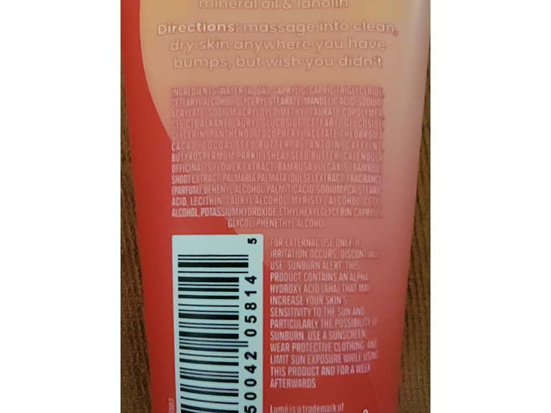 Lume Acidified Body Cream, Clean Tangerine, 6 fl oz/117 mL