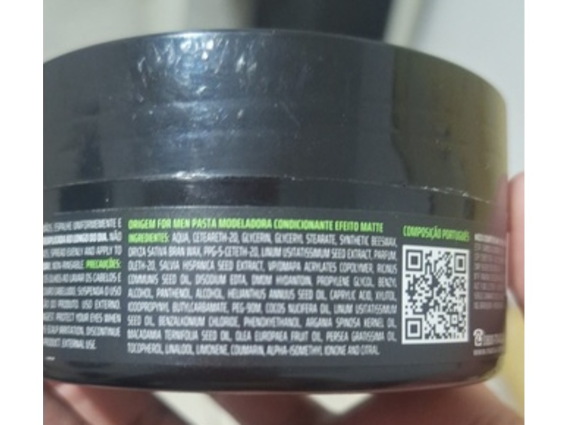 Nazca Origem Matte Effect Styling Paste, 3.53 oz/100 g