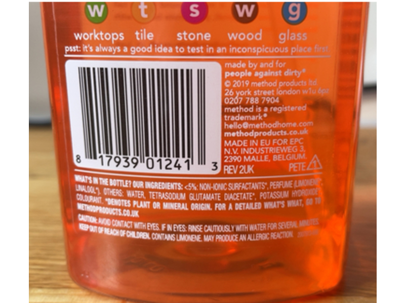 Method Daily Kitchen Non-Toxic Surface Cleaner, 828 mL