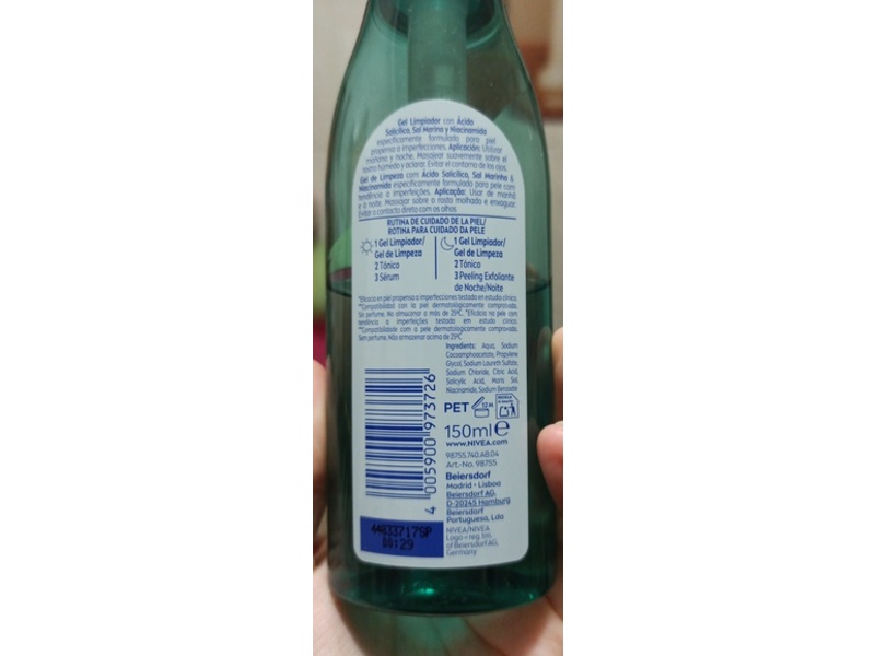 Nivea Derma Skin Clear Wash Gel, 150 mL