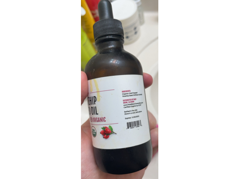 Kate Blanc Certified Organic Rosehip Seed Oil, 4 fl oz/120 mL