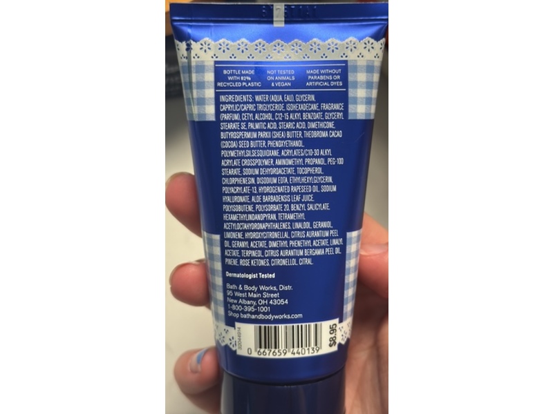 Bath & Body Works Body Cream, Gingham, 2.5 oz/70 g
