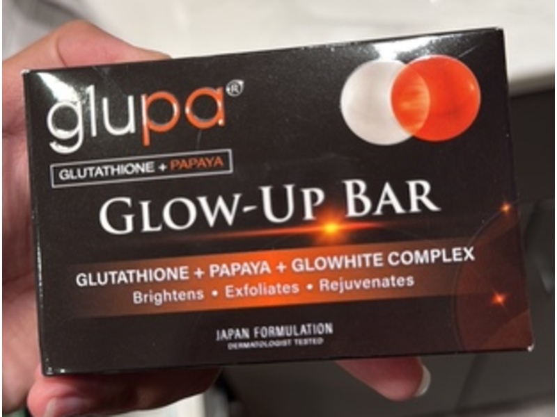 Glupa Glow-Up Bar, Glutathione + Papaya + Glowhite Complex, 135 g