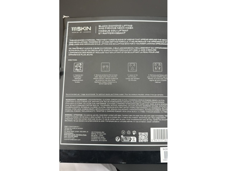 111Skin Black Diamond Lifting & Firming Neck Mask, 1.45 fl oz/43 mL