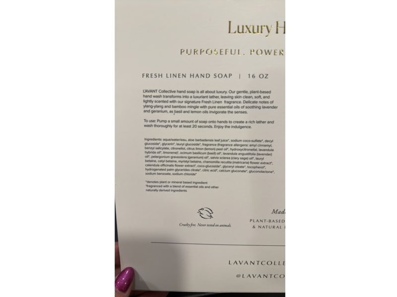 L'avant Collective Luxury Hand Care Set, Fresh Linen