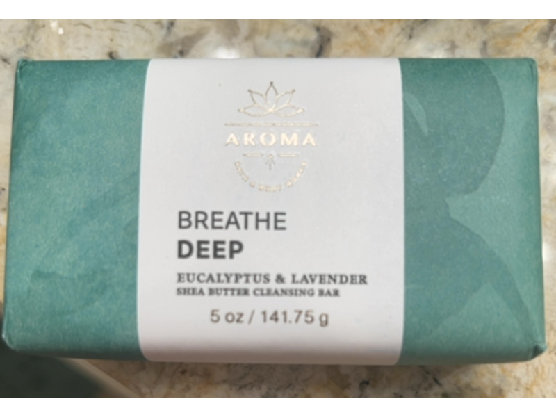 Bath & Body Works Breathe Deep Shea Butter Cleansing Bar, Eucalyptus & Lavender, 5 oz/141.75 g