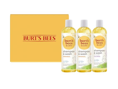 Burt's Bees Baby Shampoo & Wash Trio, Original + Calming Lavender, 12 fl oz/354.8 mL