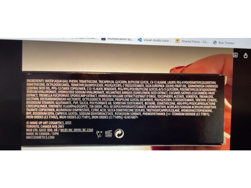 MAC Studio Radiance Serum Powered Foundation, NW18, 1 fl oz/30 mL