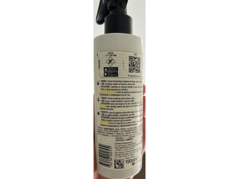 L'Oreal Professionnel Paris Thermo Modelling Spray, 6.4 fl oz