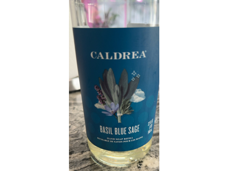 Caldrea Hand Soap Refill, Basil Blue Sage Scent, 32 fl oz/946 mL