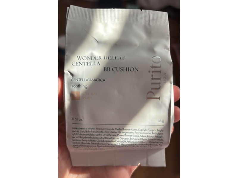 Purito Centella Asiatica BB Cushion, 13 Neutral Ivory, 0.52 oz/15 g