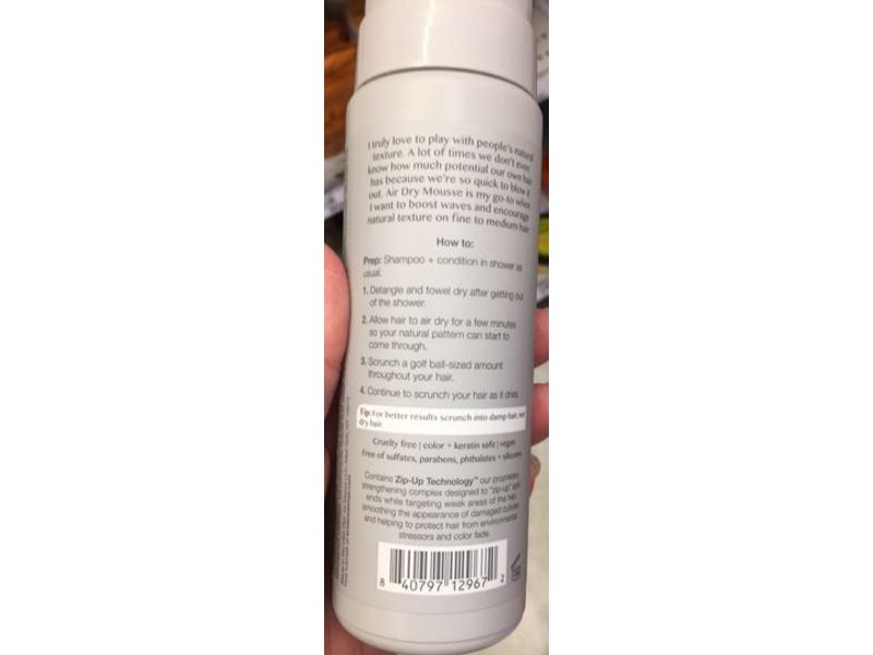 Kristin Ess Sea Salt Air Dry Mousse, 6.7 fl oz/200 mL