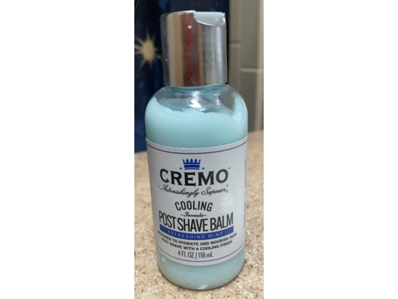 Cremo Cooling Formula Post Shave Balm, Refreshing Mint, 4 fl oz/118 mL