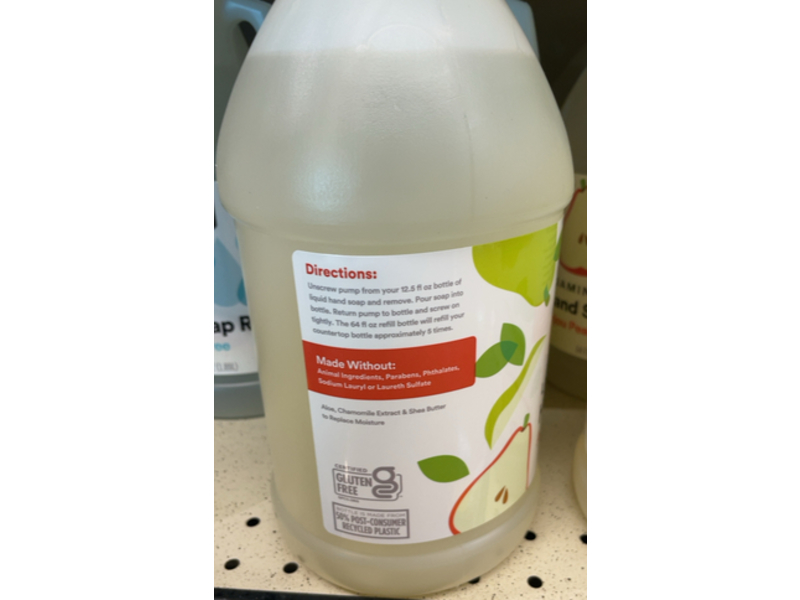 365 Whole Foods Market Liquid Hand Soap Refill, Anjou Pear, 64 fl oz/1.89 L