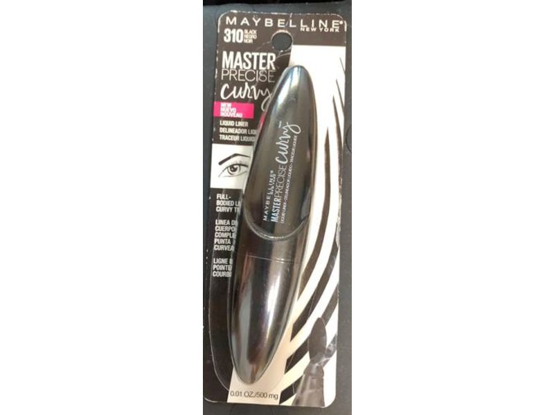 Maybelline New York Master Precise Curvy, Black, 0.01 oz