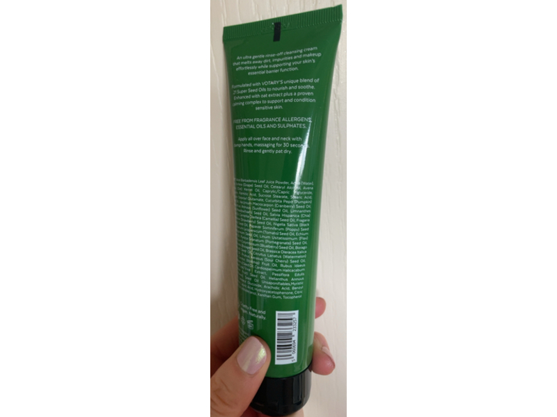 Votary Super Sensitive Cleansing Cream, Chia & Oat Extracts, 3.4 fl oz/100 mL