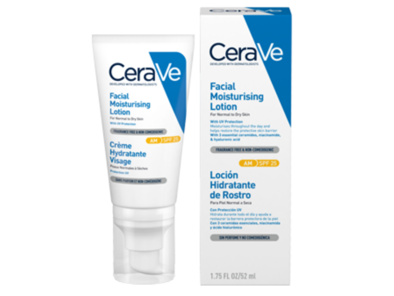 CeraVe AM Facial Moisturising Lotion, SPF 25, 1.75 fl oz/52 mL