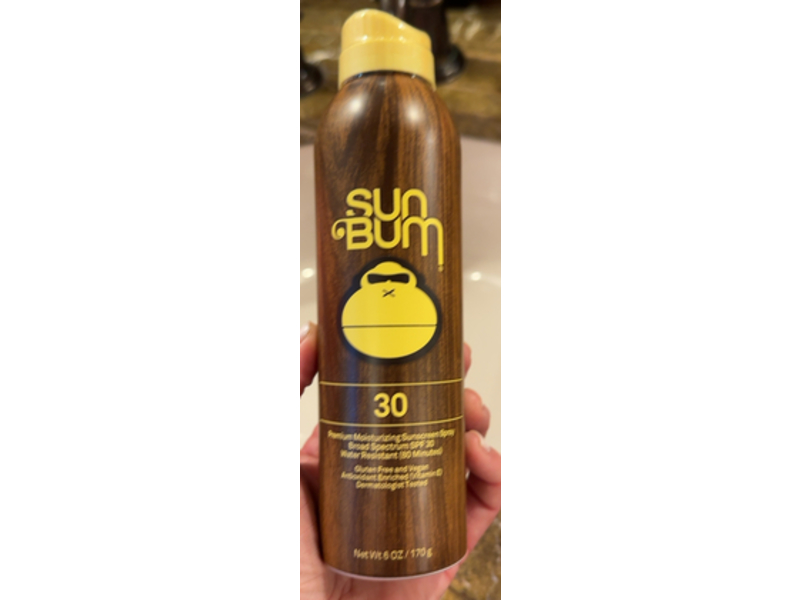 Sun Bum Premium Moisturizing Sunscreen Spray, SPF 30, 6 oz/170 g