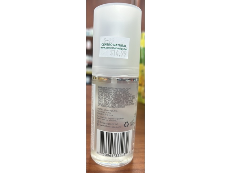 Clean Age Deodorant Spray, Cedar & Sea Salt, 4 fl oz/120 mL