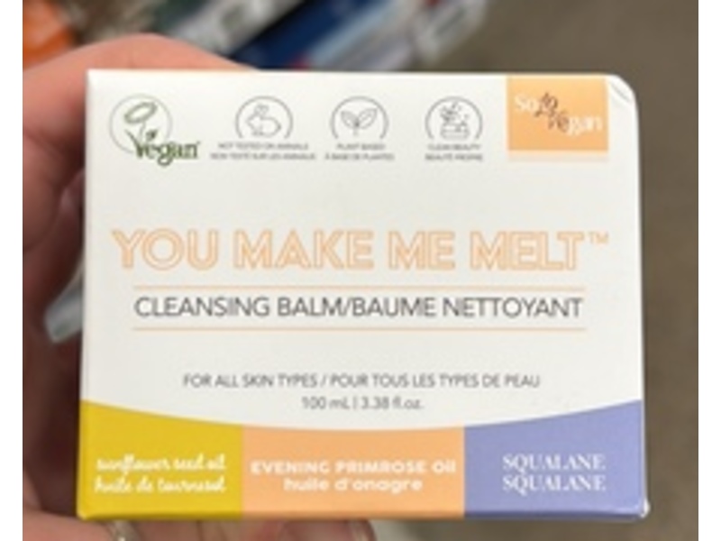 Solo Vegan You Make Me Melt Cleansing Balm, 3.38 fl oz/100 mL