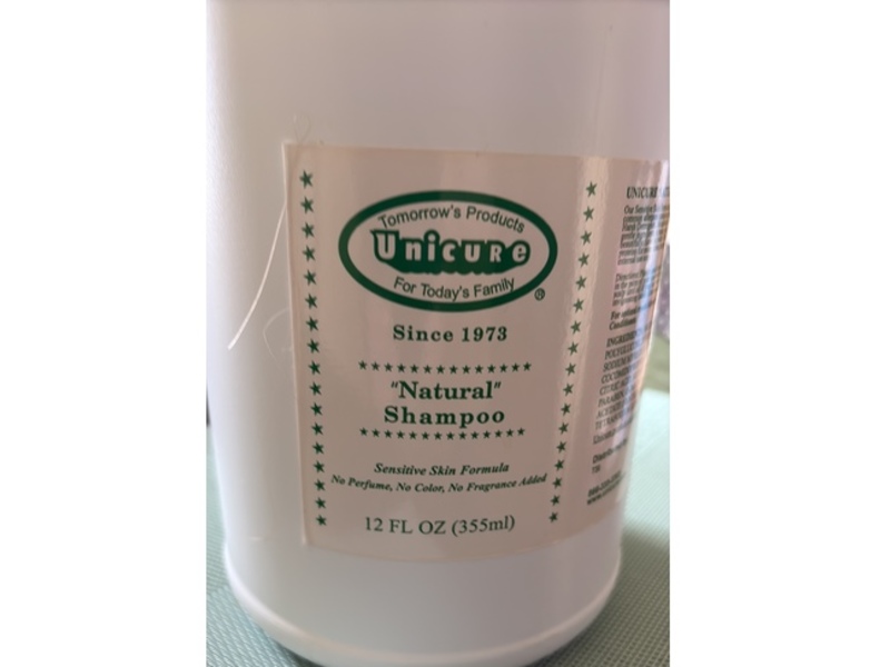 Unicure Natural Shampoo, 12 fl oz/355 mL