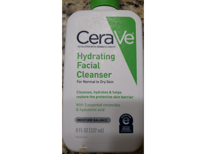 CeraVe Hydrating Facial Cleanser, Normal to Dry Skin, 8 fl oz/237 mL