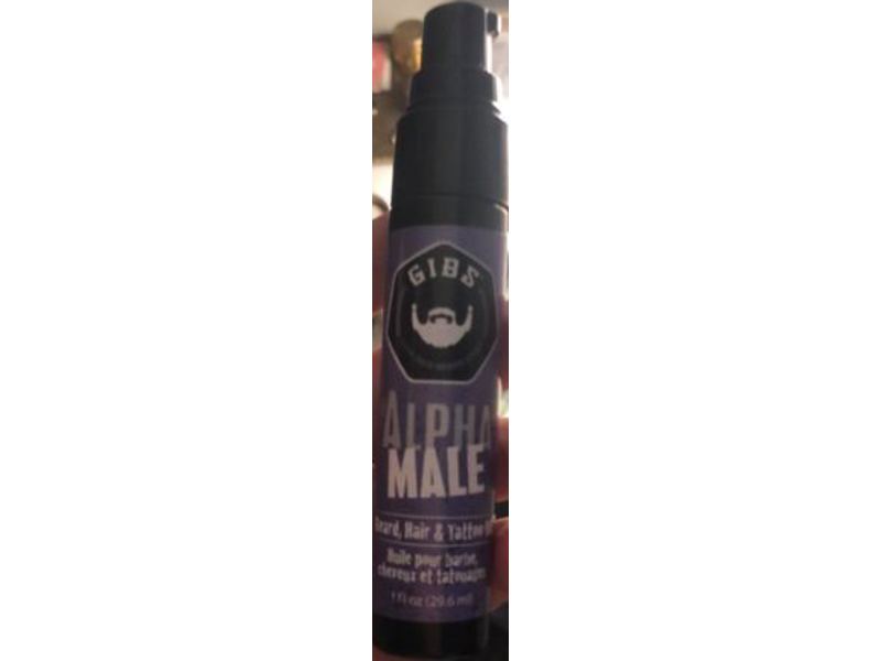 Gibs Grooming Alpha Male Beard, Hair & Tattoo Oil, 1 fl oz/29.6 mL