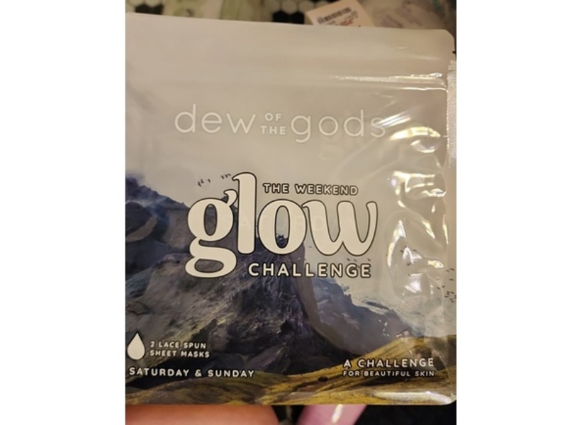 Dew of the Gods The Weekend Glow Challenge Sheet Mask, Saturday & Sunday, 2 Count