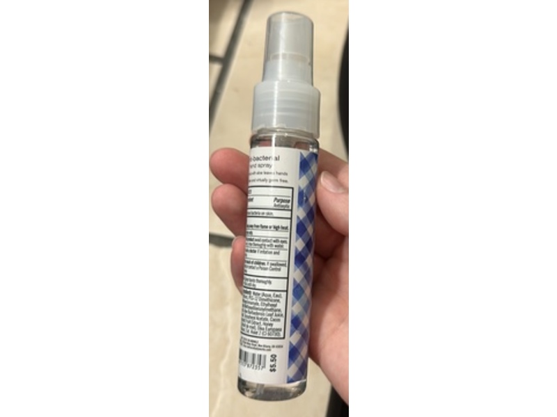 Bath & Body Works Anti-Bacterial Hand Spray, Gingham, 1.9 fl oz/56 mL