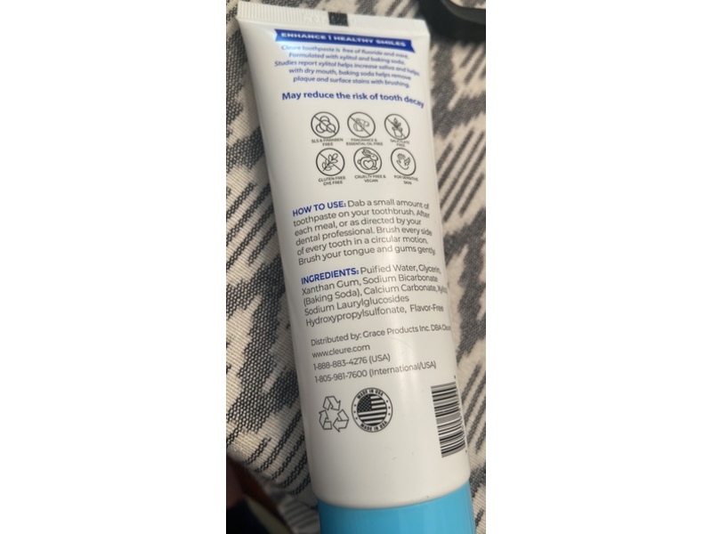 Cleure Original Toothpaste, 4 oz/113.4 g, Pack Of 3