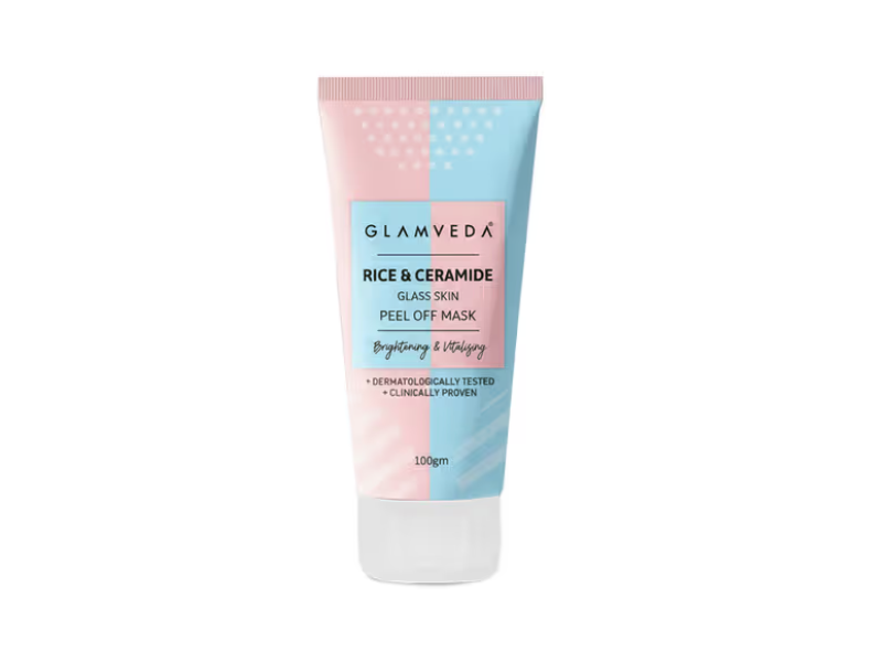 Glamveda Glass Skin Peel Off Mask, Rice & Ceramide, 100 g