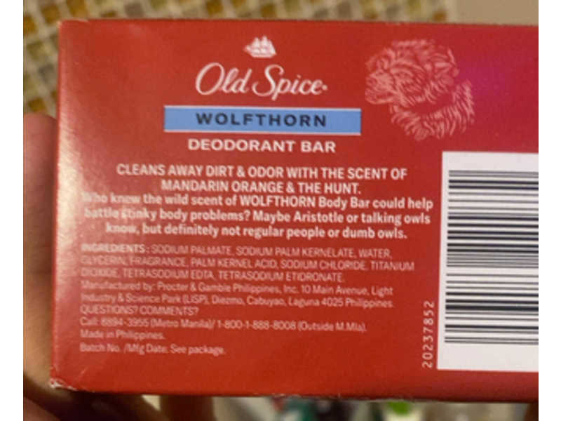 Old Spice Deodorant Bar, Wolfthorn, 90 g