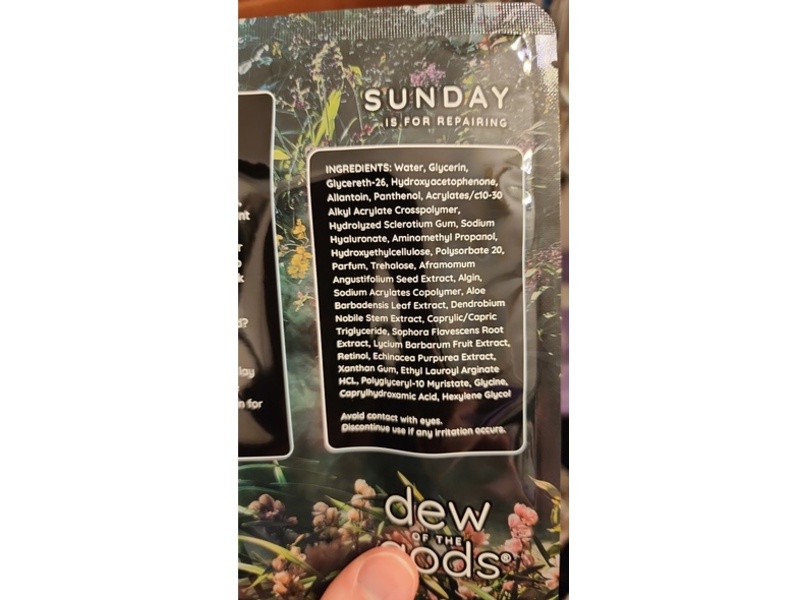 Dew of the Gods The Weekend Glow Challenge Sheet Mask, Saturday & Sunday, 2 Count