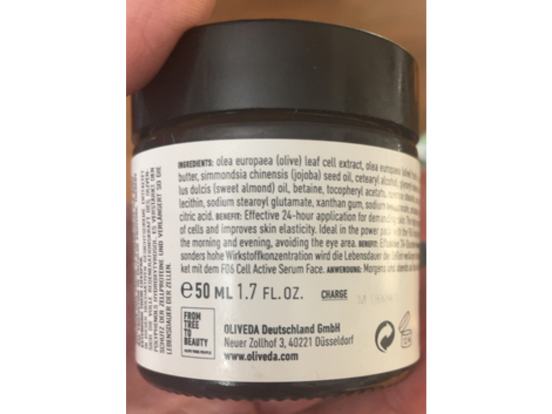 Oliveda Olive Tree Therapy F08 Cell Active Face Cream, 1.7 fl oz/50 mL