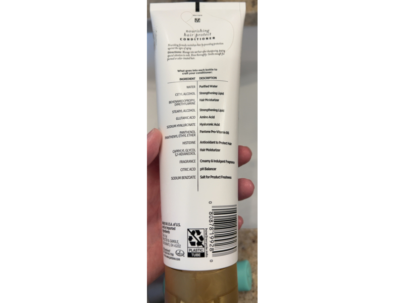 Pantene Nourishing Hair Protect Conditioner, Hyaluronic Acid, 8.0 fl oz/237 mL