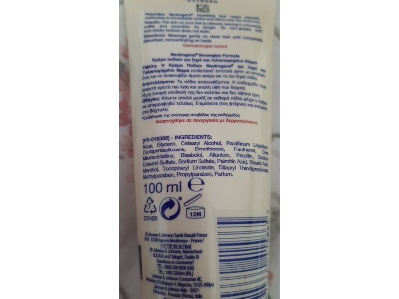 Neutrogena Nourishing Foot Cream, 100 mL