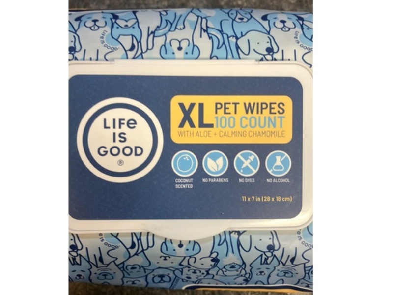 Life Is Good Pet Wipes, Aloe + Chamomile, 100 Count