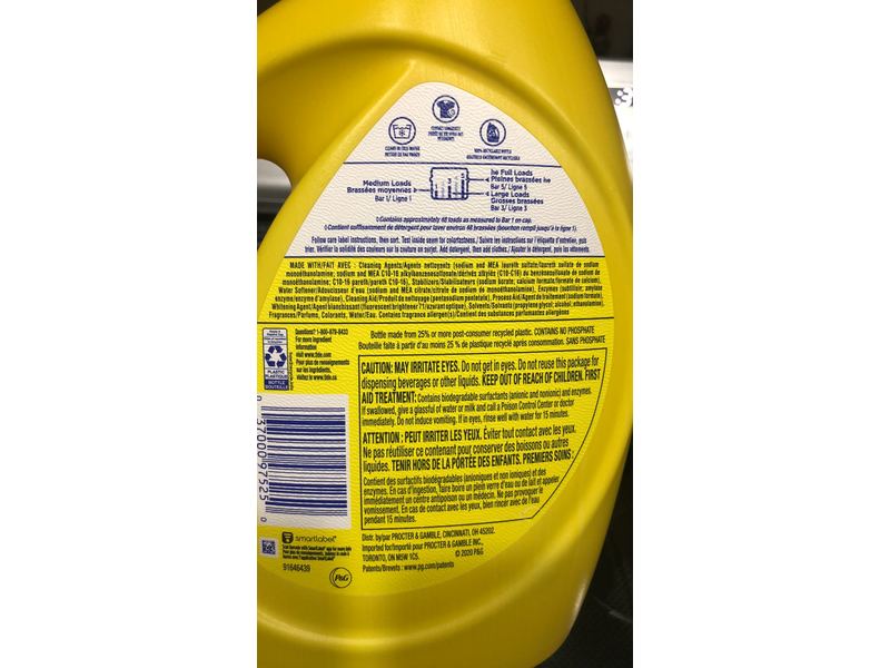 Tide Simply + Oxi Laundry Detergent, Refreshing Breeze, 48 Loads, 75 fl oz/2.21 L, Pack Of 2