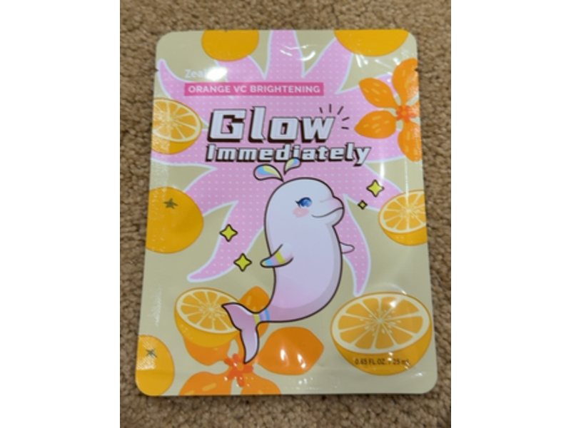 Zealsea Glow Immediately Mask, Orange Vc Brightening, 0.85 fl oz/25 mL