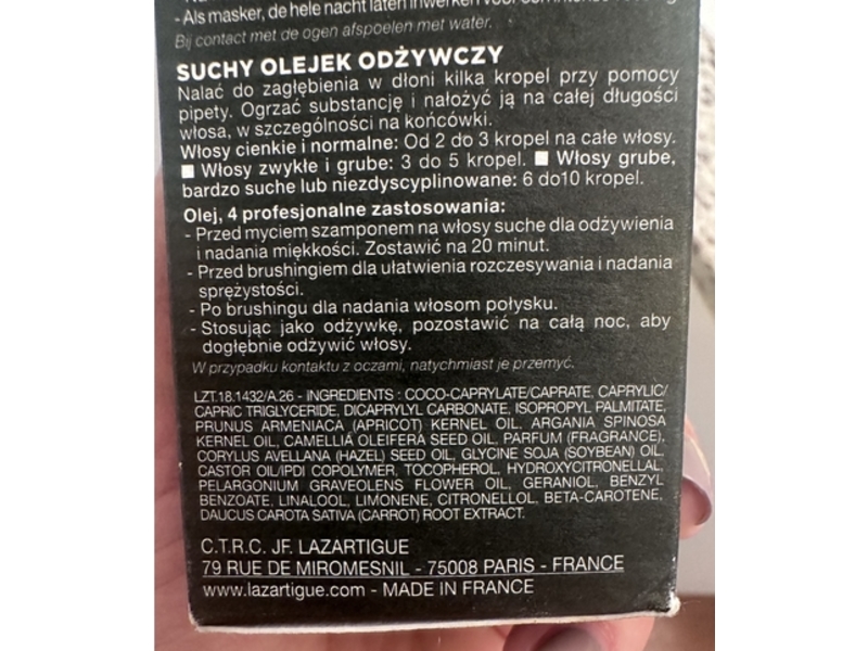 Lazartigue Huile Des Reves Nourishing Dry Oil, 1.7 fl oz/50 mL