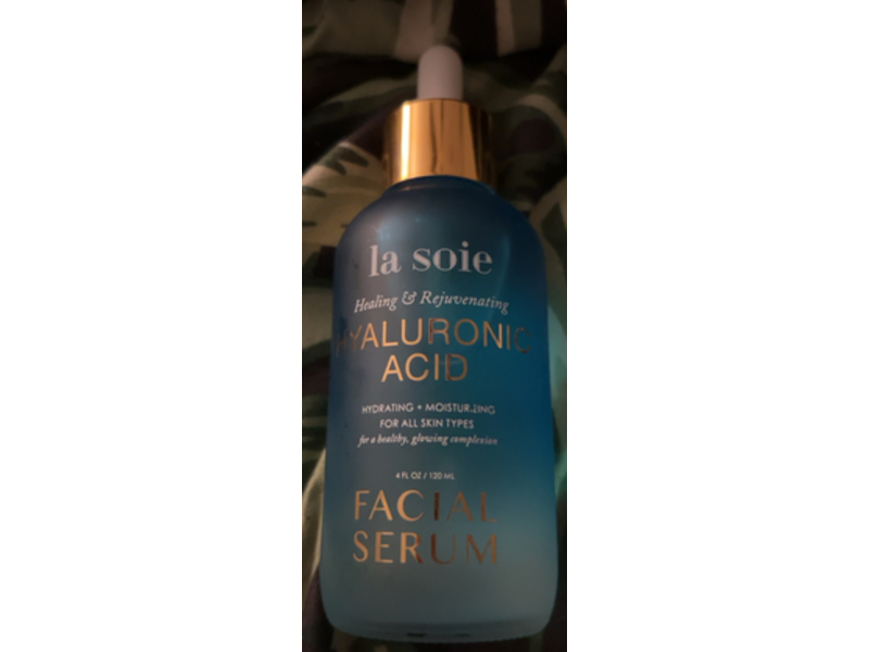 La Soie Healing & Rejuvenating Facial Serum, Hyaluronic Acid, 4 fl oz/120 mL