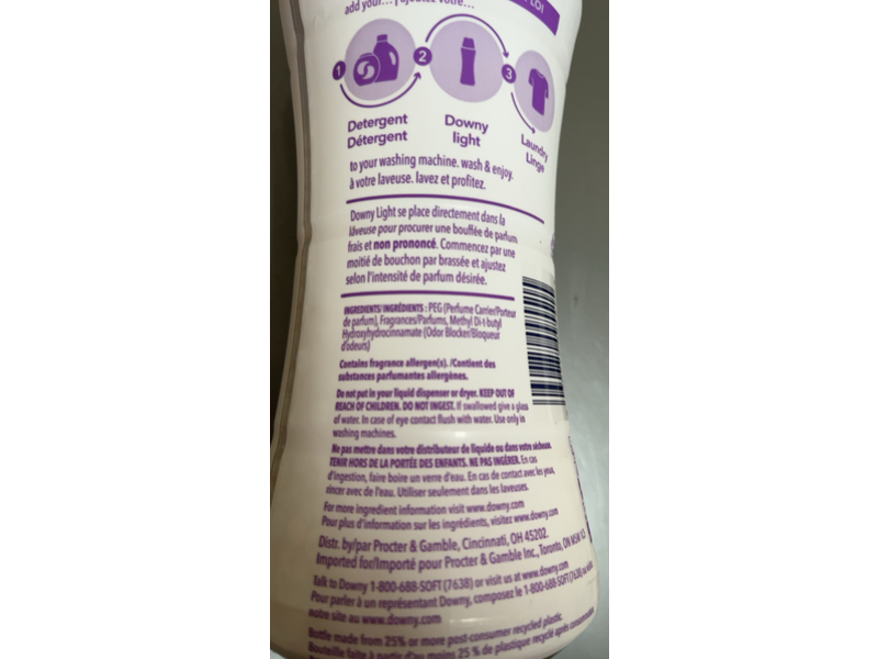 Downy Light In-Wash Scent Booster, White Lavender, 12.2 oz/345 g
