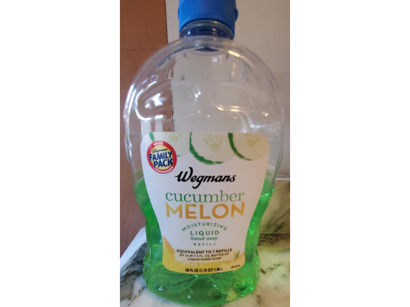 Wegmans Moisturizing Liquid Hand Soap, Cucumber Melon, Refill, 56 fl oz/1.06 L